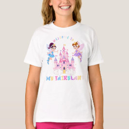 Fairyland Castle with Cute Fairies T-shirt