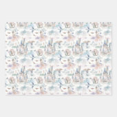 Fairyland Castles Blue Pink Inpakpapier Vel (Voorkant 3)