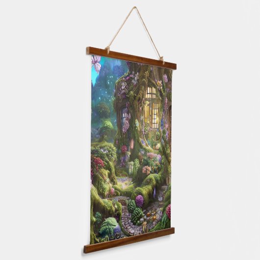 Fairyland Forest Graphic Hangend Wandkleed (Gebogen)