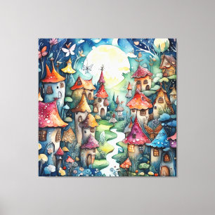 Fairyland magisch kasteel canvas afdruk