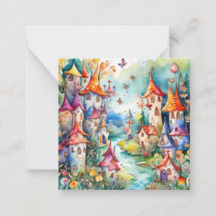 Fairyland magisch kasteel notitiekaartje
