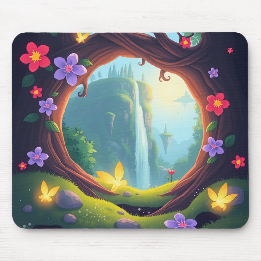Fairyland Waterfall Mouse Pad Muismat (Voorkant)