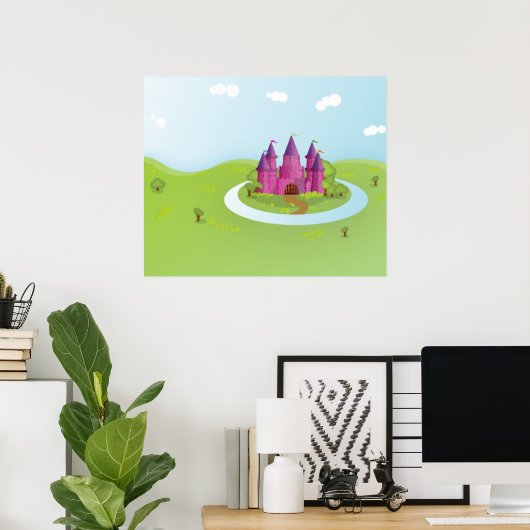 FairyTail Castle Pixelated Edition Poster (Thuiskantoor)