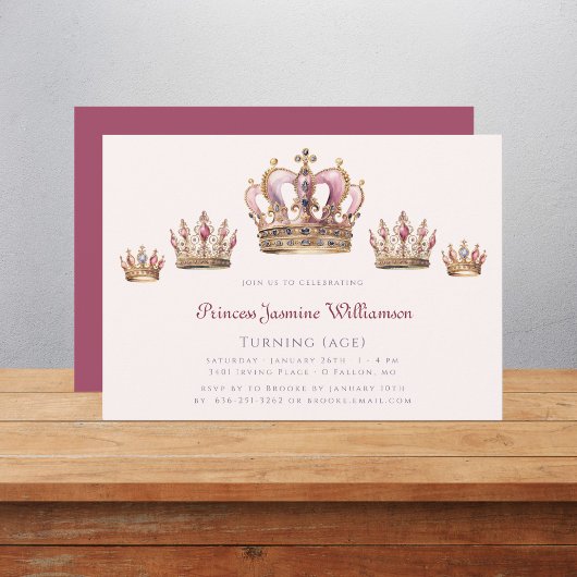 Fairytail prinses verjaardagsfeest kaart