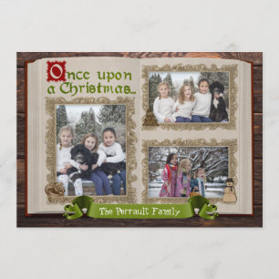 Fairytail Story Book Photo-kerstkaart Kaart