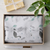 Fairytale afbeelding van zwaan Folk Botanisch Tissuepapier (Geschenk)