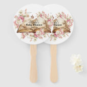 Fairytale Book Flowers Rose Baby Shower Handwaaier (Voorkant en achterkant)