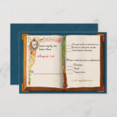 Fairytale bruiloft RSVP kaartje (Voorkant / Achterkant)