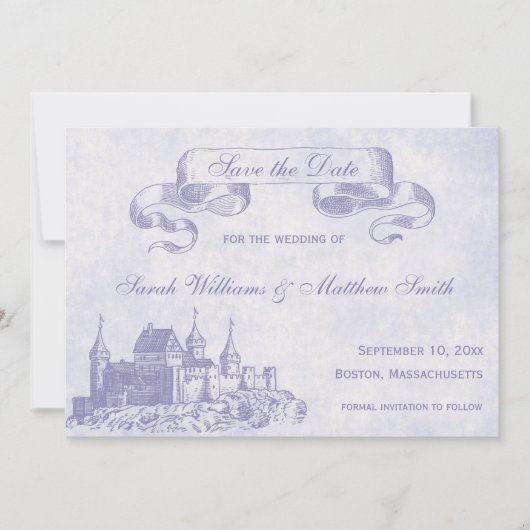 Fairytale bruiloft Sparen de Datum Save The Date (Voorkant)