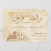 Fairytale bruiloft Sparen de Datum Save The Date (Voorkant / Achterkant)