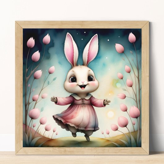 Fairytale Bunny Girl Imprimer Jote Kids Poster