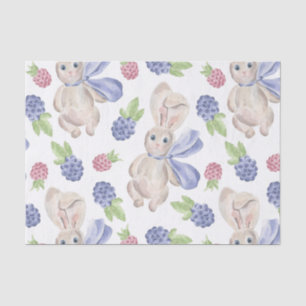 Fairytale Bunny Rabbit met Florals Pattern Tissuepapier