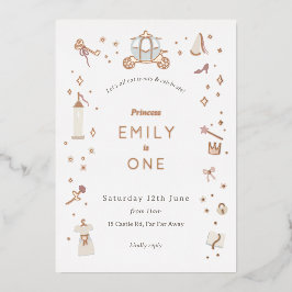 Fairytale Carriage Princess Party Folie Invitation Uitnodiging