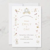 Fairytale Carriage Princess Party Girls Invitation (Devant)