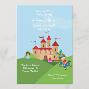 Fairytale Castle 5x7 Anniversaire Fête Invitation