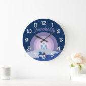 Fairytale Castle en Unicorn, gepersonaliseerd Grote Klok (Huis)