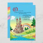 Fairytale Castle Invitation Kaart (Voorkant / Achterkant)