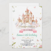 Fairytale Castle princess Birthday Invitation (Devant / Derrière)
