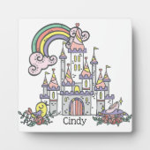Fairytale Castle Princess Eigen naam Fotoplaat (Voorkant)