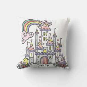 Fairytale Castle Princess Eigen naam Kussen