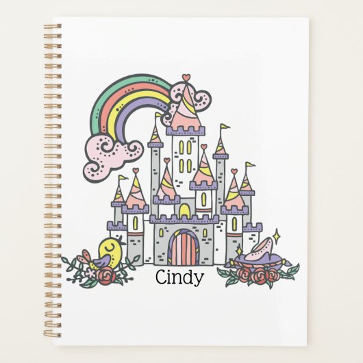 Fairytale Castle Princess Eigen naam Planner (Voorkant)