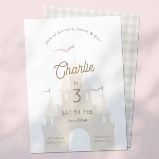 Fairytale Castle Princess Party Invitation