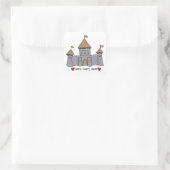 Fairytale Castle Sketch Vierkante Sticker (Tas)