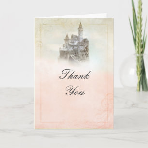 Fairytale Castle Storybook Elegant Fold Card Bedankkaart