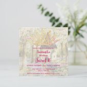 Fairytale Castle Sweet 16 Invitation (Debout devant)