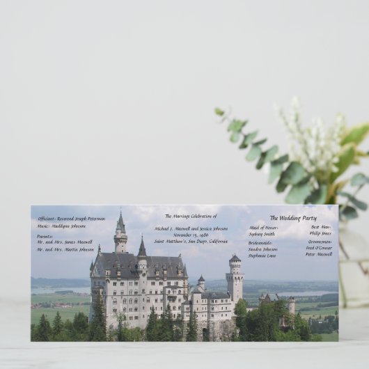 Fairytale Castle Wedding Programme (Debout devant)