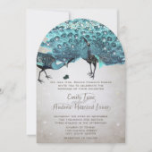 Fairytale Chic Mason Jar Blauwgroen Turquoise Peac Kaart (Voorkant)