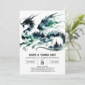 Fairytale Dragon Birthday DIY Kaart (Staand voorkant)