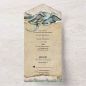 Fairytale Dragon Mariage Tous en une invitation (À l'intérieur)