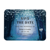 Fairytale Enchanted Forest Blue Save Date Magneet (Horizontaal)