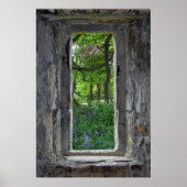 Fairytale 'Fake' Stone Window met Uitzicht van Flo Poster (Voorkant)