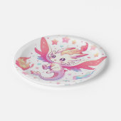 Fairytale Fiery Dragon Baby shower Papieren Bordje (Gekanteld)