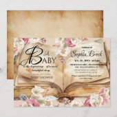 Fairytale Flowers Book Story Baby Shower Kaart (Voorkant / Achterkant)
