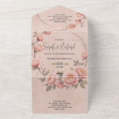 Fairytale Garden Rose Blush Faire-part de mariage (Dehors)