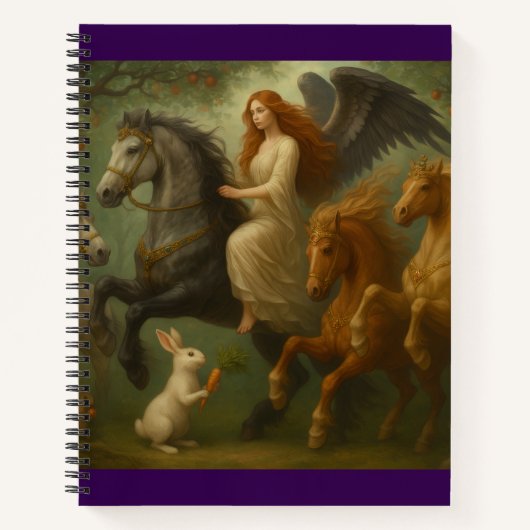 Fairytale Horses and Angels Spiral Notebook Notitieboek (Voorkant)