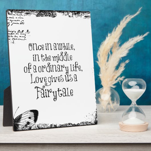  Fairytale Love Quote Fotoplaat (Zijkant)