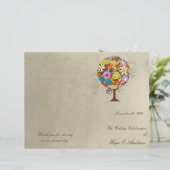 Fairytale Magical Flower Tree Wedding Programme (Debout devant)