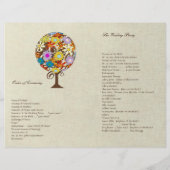 Fairytale Magical Flower Tree Wedding Programme (Dos)