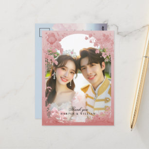 Fairytale merci photo mariage Carte postale