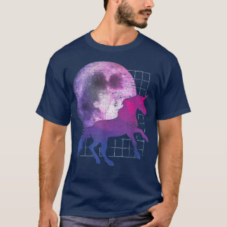 Fairytale Moon Magical Animal Fantasy Vaporwa T-shirt