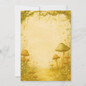 fairytale mushroom forest baby shower girl kaart (Achterkant)