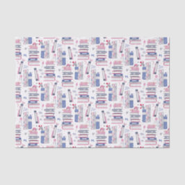 Fairytale Pile of Books Gray White Tissuepapier