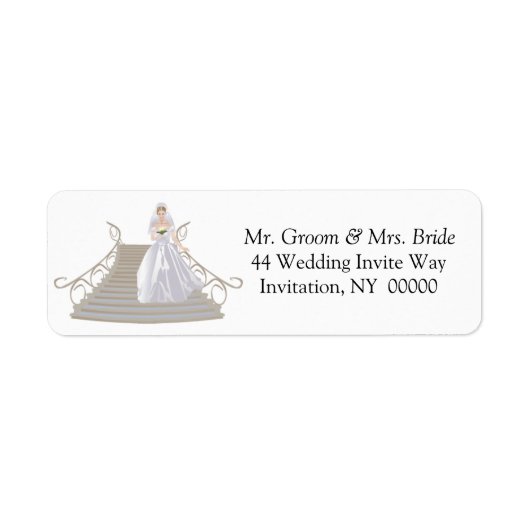 Fairytale Princess Invitation Return Address Label (Voorkant)