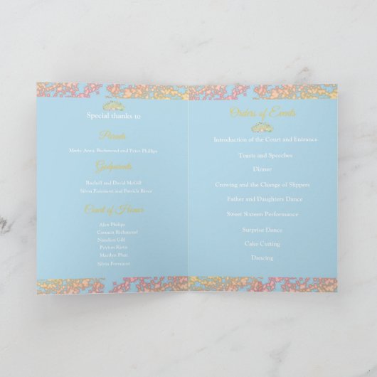 Fairytale Princess Sweet sixteen Programme (Intérieur)