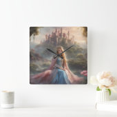 Fairytale Princess Vierkante Klok (Huis)