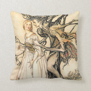 Fairytale prinses en Tree Elf Pillow Kussen